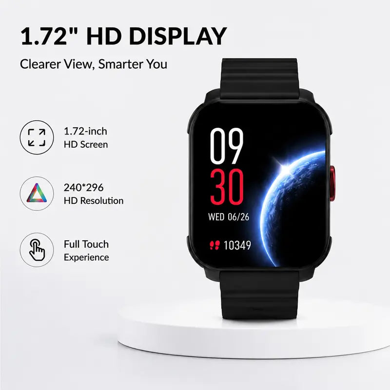 Women's Slim Lightweight Silicone Smartwatch Tracker - HD Clock Display, Bluetooth Calls, Calorie Tracker, Dual-Band Design, Wrist Music Controls, 180mAh, Nylon/Silicone Straps