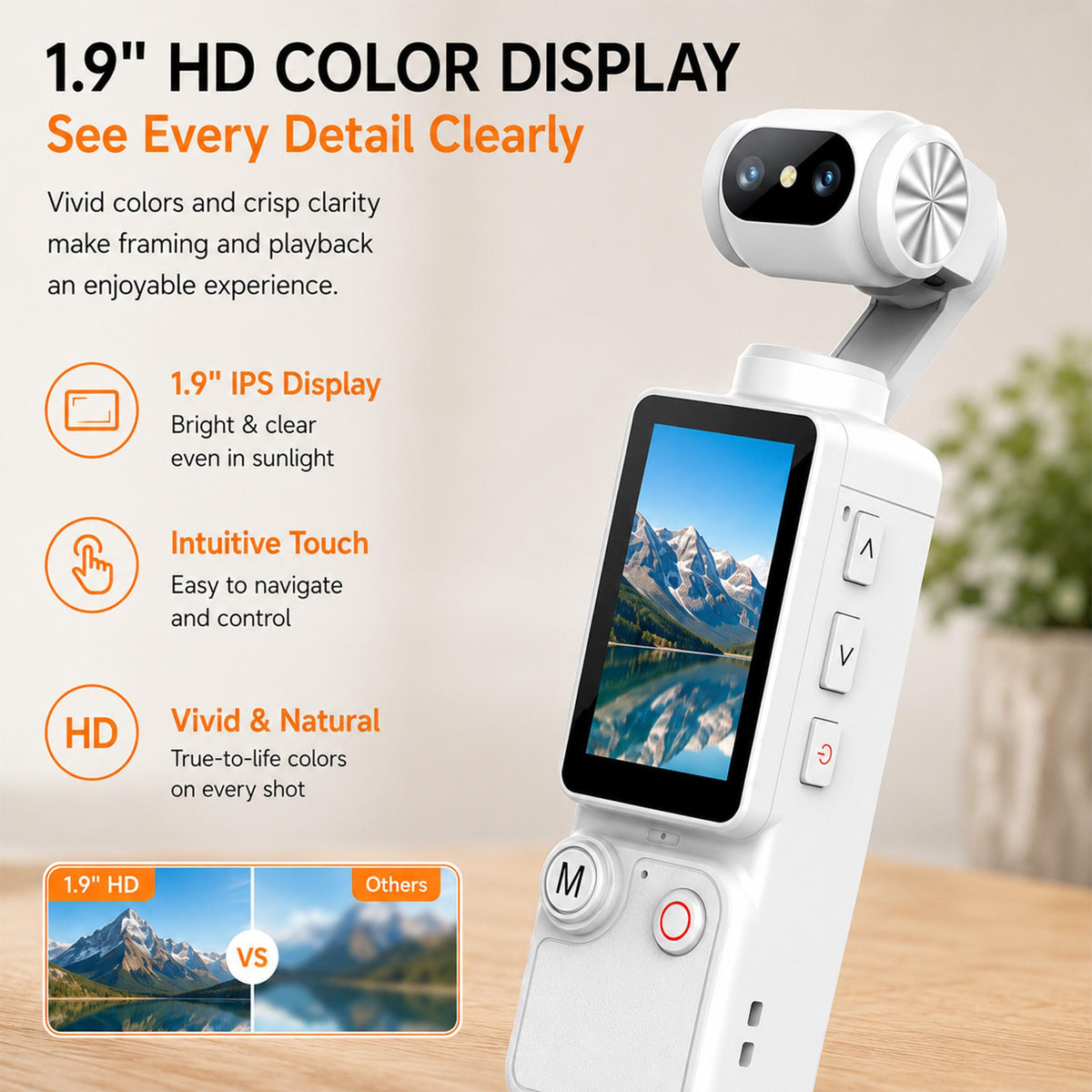 Vlogging Camera with 32GB Memory Card, Digital Video Recorder with 180° Rotating Lens, Portable Camcorder for Travel, Daily Vlogs & Content Creation, Christmas Holiday Gift