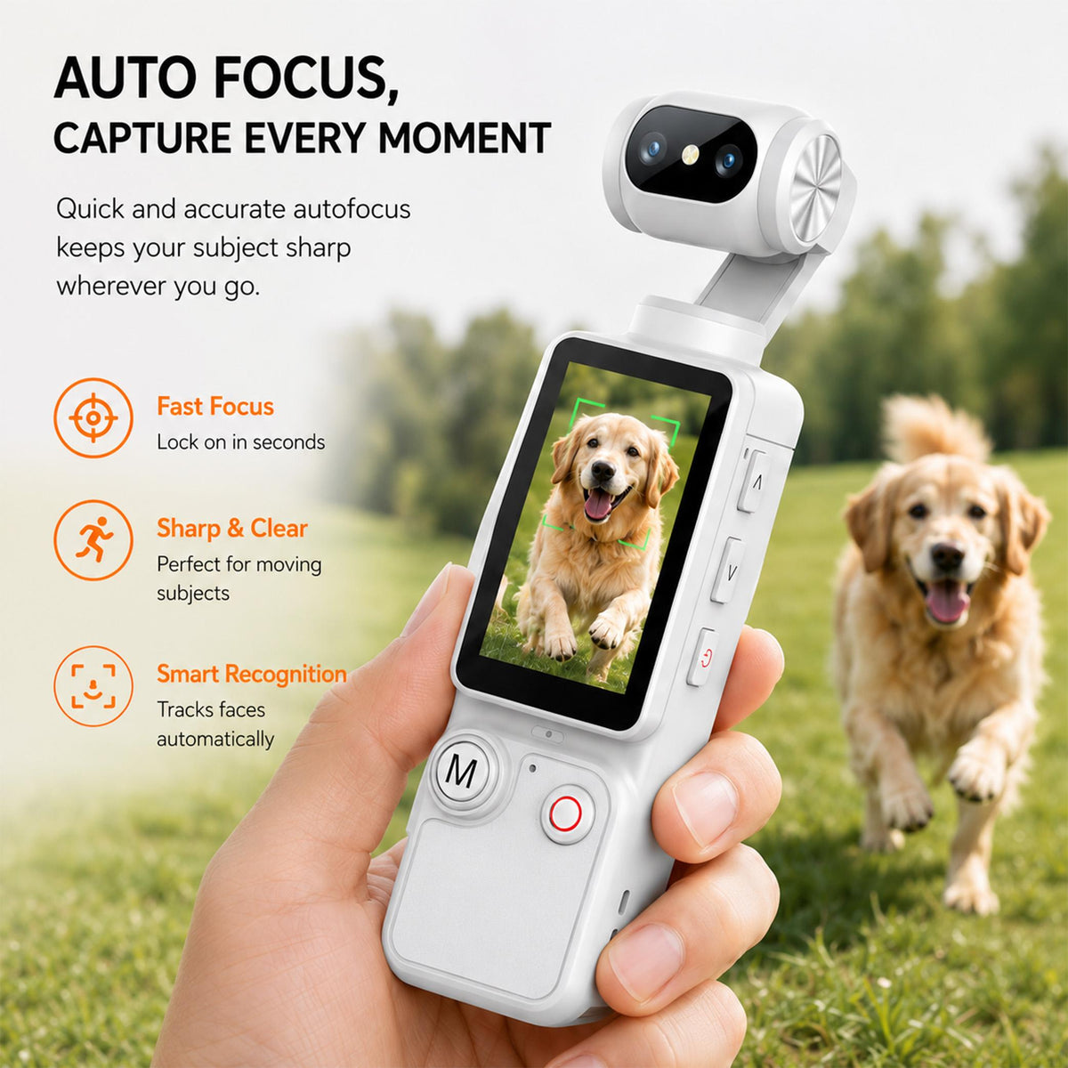 Vlogging Camera with 32GB Memory Card, Digital Video Recorder with 180° Rotating Lens, Portable Camcorder for Travel, Daily Vlogs & Content Creation, Christmas Holiday Gift