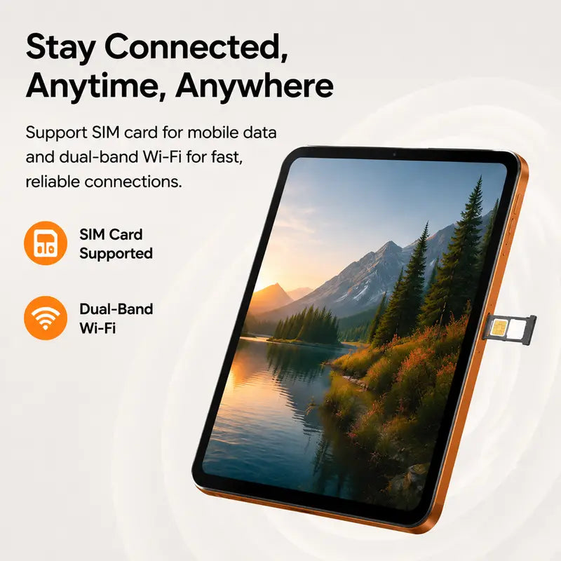 HDM 10.1 Inch Android Tablet Bundle with Keyboard, Mouse, Stylus and Case, 256GB Storage Expandable, WiFi Tablet for Students, Family and Office
