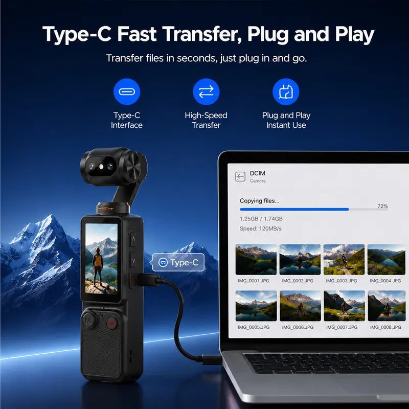 1080p HD Portable Video Recorder with 180° Rotatable Lens