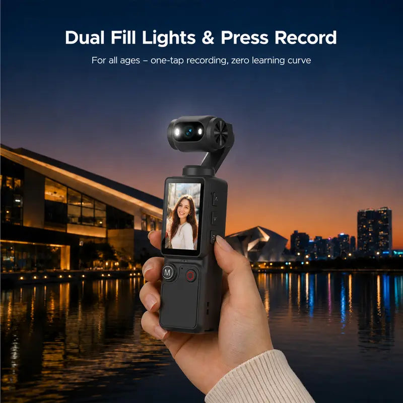 1080p HD Portable Video Recorder with 180° Rotatable Lens