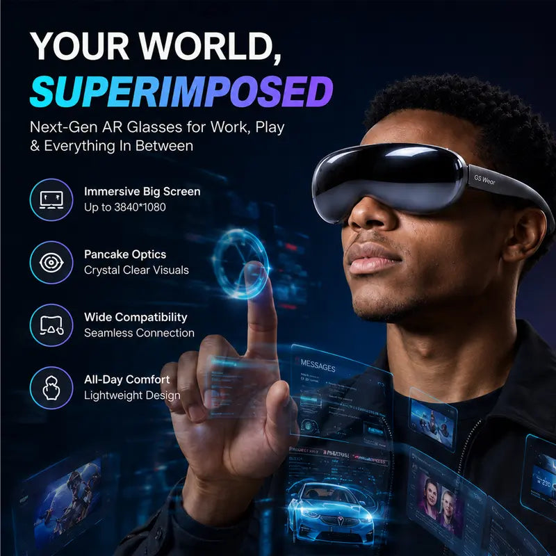 Vision MINI Smart Glasses 1.8" LCD