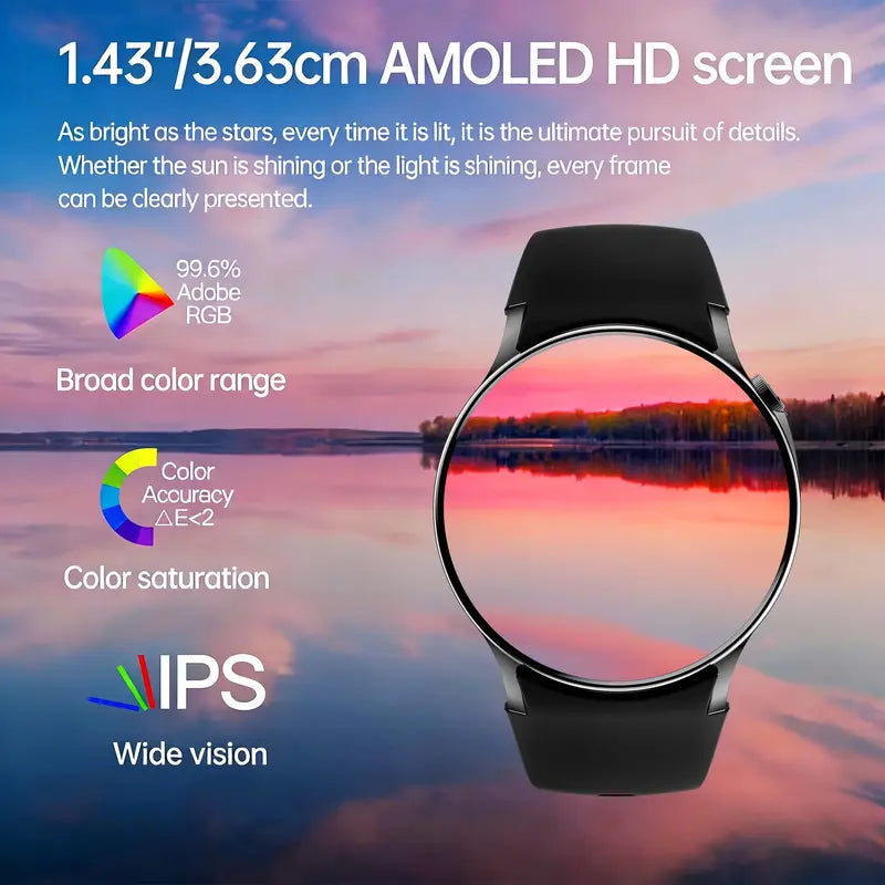 Women's HDM Gift-Ready Smart Wristwatch with AMOLED Screen