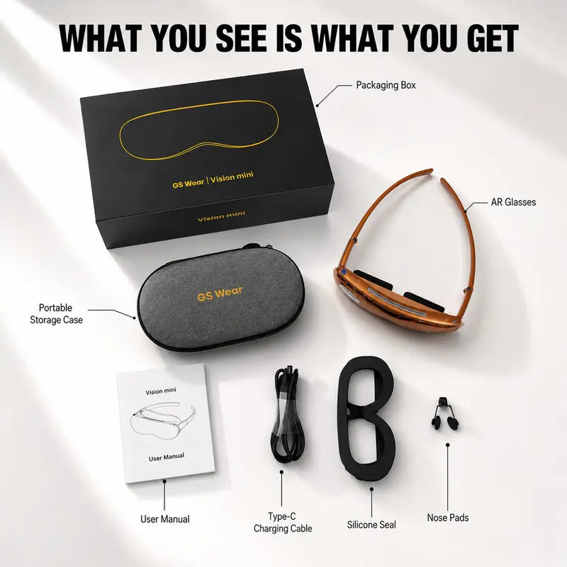 Vision MINI Smart Glasses 1.8" LCD